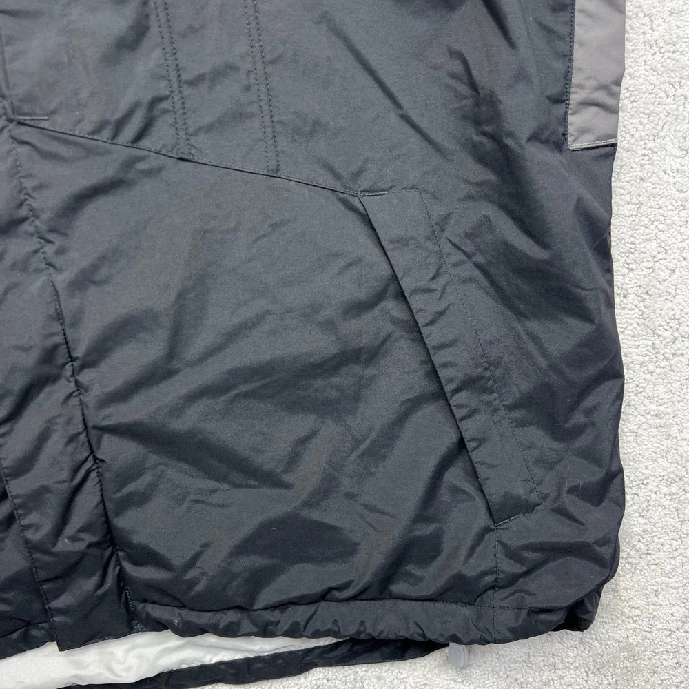 Columbia Jacket Mens XL Black Gray Convert Omni-Tech Ski Snowboard Fleece Lined
